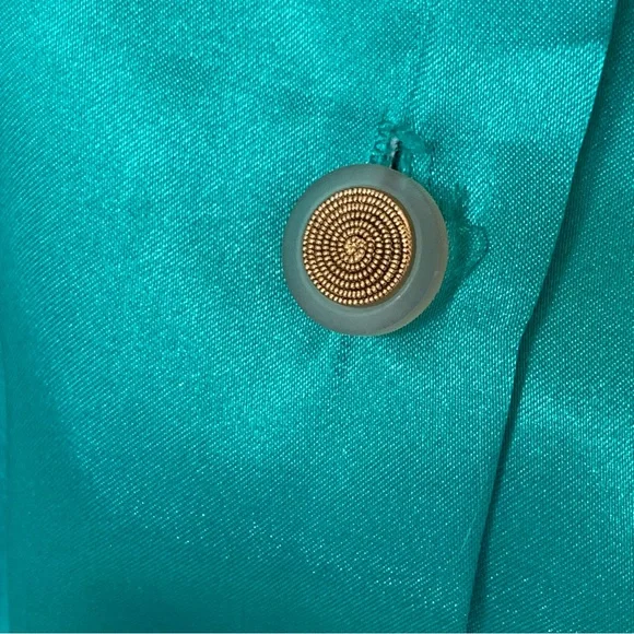v i n t a g e :: Vibrant Buttoned Satin Secretary Blouse